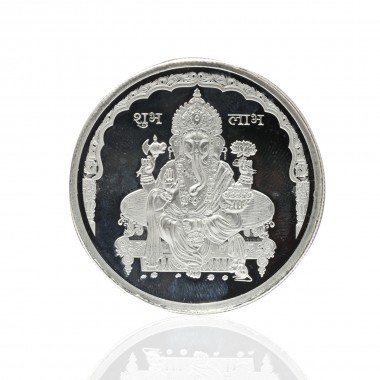 24K Pure Silver Vinayagar Coin-25 Gram (999 Purity)